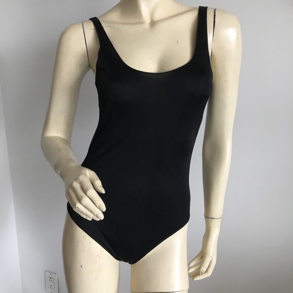 Genny Black sleeveless tank top bodysuit size 6 - Picture 1 of 7
